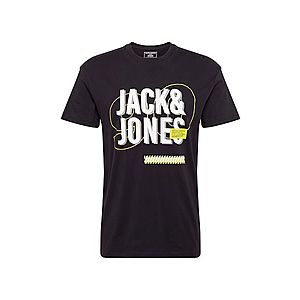 JACK & JONES Tričko žlté / čierna / biela vyobraziť