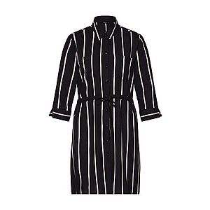ONLY Košeľové šaty 'ONLTAMARI 3/4 SHIRT DRESS WVN NOOS' čierna / biela vyobraziť