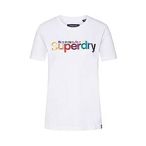 Superdry Tričko 'CLASSIC RAINBOW EMB ENTRY TEE' biela vyobraziť
