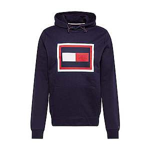 TOMMY HILFIGER Mikina 'EMBOSSED' tmavomodrá / červené / biela vyobraziť