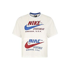 Nike Sportswear Tričko modré / prírodná biela / krvavo červená vyobraziť