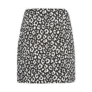 Dorothy Perkins Sukňa 'MONO JACQUARD MINI SKIRT' čierna / béžová vyobraziť