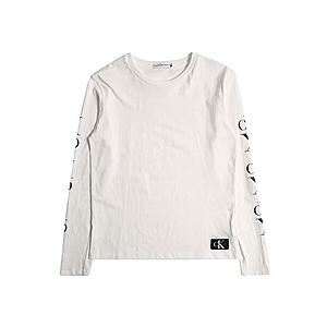 Calvin Klein Jeans Tričko 'MIRROR MONOGRAM LS T' biela vyobraziť