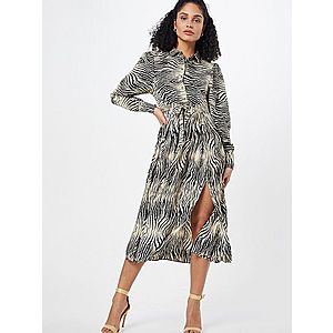 OBJECT Večerné šaty 'OBJLEANDRA L/S LONG DRESS A Q' oranžovo červená / čierna vyobraziť