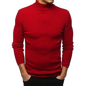 Pánsky trendový sveter červenej farby (wx1432) vyobraziť