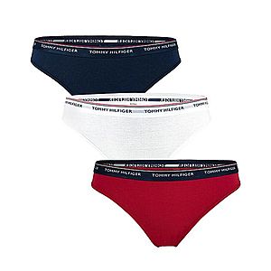 TOMMY HILFIGER - 3-Pack Essentials dámske tmavomodré, biele a červené nohavičky-XS vyobraziť