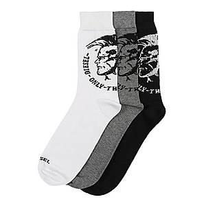 DIESEL Ponožky 'SKM-RAY' sivá / čierna / biela vyobraziť