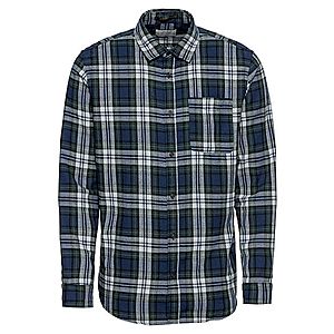 JACK & JONES Košeľa 'JORSTEVEN SHIRT LS' modré / tmavozelená vyobraziť