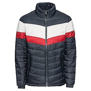 EDC BY ESPRIT Prechodná bunda 'F Col Retro Jkt' námornícka modrá / červené / biela vyobraziť