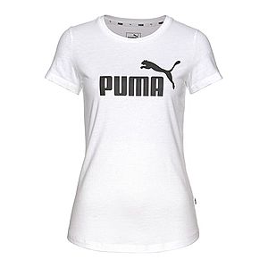 PUMA Funkčné tričko 'ESSENTIAL LOGO' čierna / biela vyobraziť