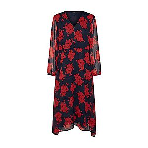 SOAKED IN LUXURY Košeľové šaty 'Evi Dress' tmavomodrá / červené vyobraziť