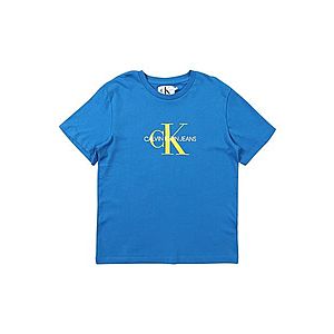 Calvin Klein Jeans Tričko 'MONOGRAM LOGO' kráľovská modrá / žlté vyobraziť