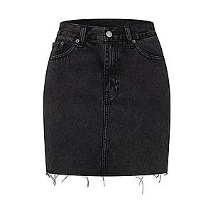 Čierna denimová sukňa s vreckami - 40 vyobraziť