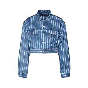 Pepe Jeans Prechodná bunda 'Fern Stripe' modrá denim / ružová / biela vyobraziť