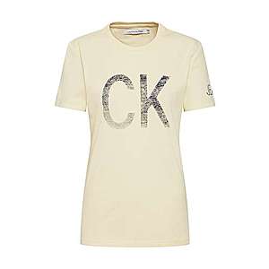 Calvin Klein Jeans Tričko svetložltá vyobraziť
