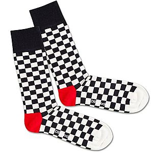 DillySocks Ponožky 'Chess And Check' červené / čierna / biela vyobraziť