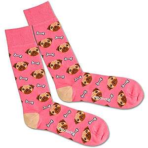 DillySocks Ponožky 'Dog Love' hnedé / ružová / biela vyobraziť