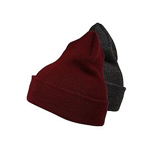 Flexfit Čiapky 'Pre-Pack Heavyweight Long Beanie' sivá / bordové vyobraziť