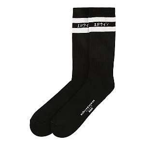 EDWIN Ponožky 'Edwin X Democratique Tube sock' čierna / biela vyobraziť