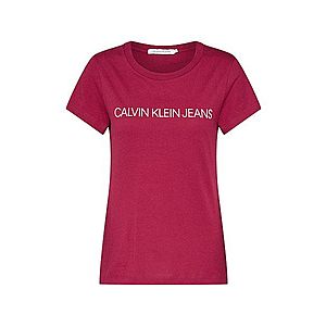 Calvin Klein Jeans Tričko 'INSTITUTIONAL LOGO' červené vyobraziť