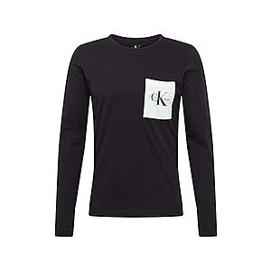 Calvin Klein Jeans Tričko 'MONOGRAM POCKET SLIM LS TEE' čierna vyobraziť