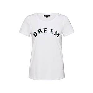MORE & MORE Tričko 'Embellished Wording Shirt Active' biela vyobraziť