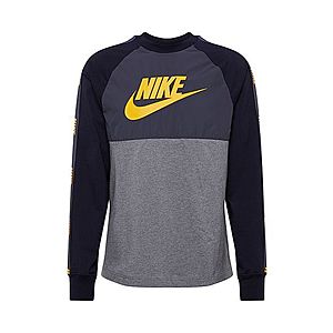 Nike Sportswear Mikina žlté / tmavosivá / čierna vyobraziť