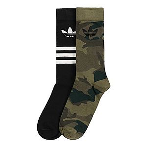 ADIDAS ORIGINALS Ponožky 'CAMO CREW 2PP' biela / čierna / zelená vyobraziť