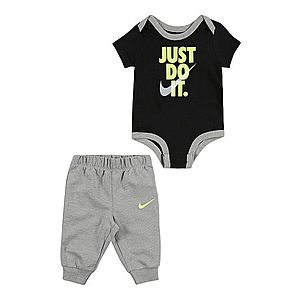 Nike Sportswear Set 'JUST DO IT SS BODYSUIT W/ PANT SET' žlté / sivá / čierna vyobraziť