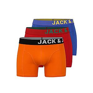 JACK & JONES Boxerky 'Jacside Trunks' červené / modré / oranžová vyobraziť