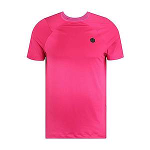 UNDER ARMOUR Funkčné tričko 'HG Rush Fitted' čierna / ružová vyobraziť