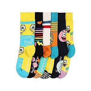 Happy Socks Ponožky 'SpongeBob 6-Pack Gift Box' žlté / zmiešané farby vyobraziť