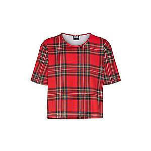 Urban Classics Tričko 'Tartan' červené vyobraziť