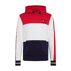 TOMMY HILFIGER Mikina 'BRANDED COLOURBLOCK HOODY' červené / tmavomodrá / biela vyobraziť