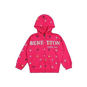 UNITED COLORS OF BENETTON Tepláková bunda zmiešané farby / ružová vyobraziť