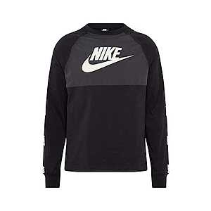 Nike Sportswear Mikina 'LS HYBRID' biela / čierna vyobraziť