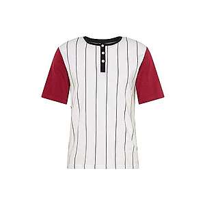 ThokkThokk Tričko 'Baseball T-Shirt White GOTS & Fairtrade' biela / červené vyobraziť