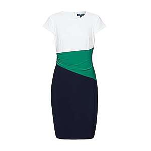 Lauren Ralph Lauren Šaty 'FENTON-CAP SLEEVE-DAY DRESS' zelená / biela / námornícka modrá vyobraziť