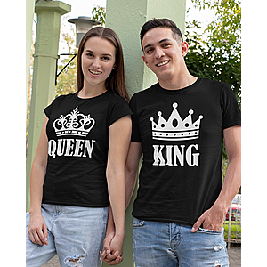 Smiešne tričká KOMPLET - king queen vyobraziť