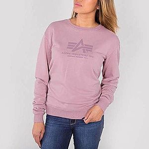 Alpha Industries Womens Sweatshirt Logo Pink - XL vyobraziť