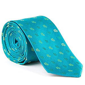 Zelená kravata so vzorom. vyobraziť