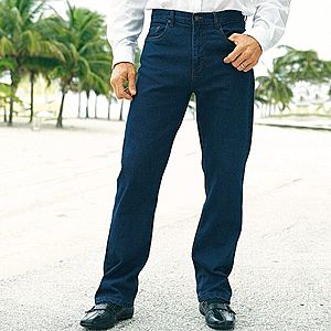 Pánske rifľové nohavice, 50% bavlna modrá 40 vyobraziť