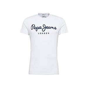 Pepe Jeans Tričko 'ORIGINAL STRETCH' námornícka modrá / biela vyobraziť