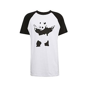Mister Tee Tričko 'Banksy Panda' čierna / biela vyobraziť