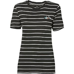 O'NEILL Tričko 'LW PREMIUM STRIPED T-SHIRT' čierna / biela vyobraziť