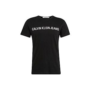 Calvin Klein Jeans Tričko 'Core Institutional Logo Slim Tee' biela / čierna vyobraziť