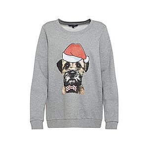 VERO MODA Sveter 'XMAS FUNNY SWEAT' svetlosivá vyobraziť