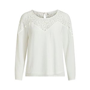 VILA Tričko 'VIBEKIDA LACE L/S TOP' biela vyobraziť