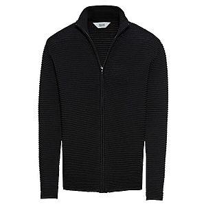 !Solid Sveter 'Knit - Struan Zip' čierna vyobraziť