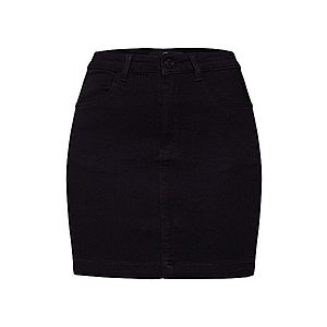 Áčková mini čierna sukňa s vreckami - S vyobraziť